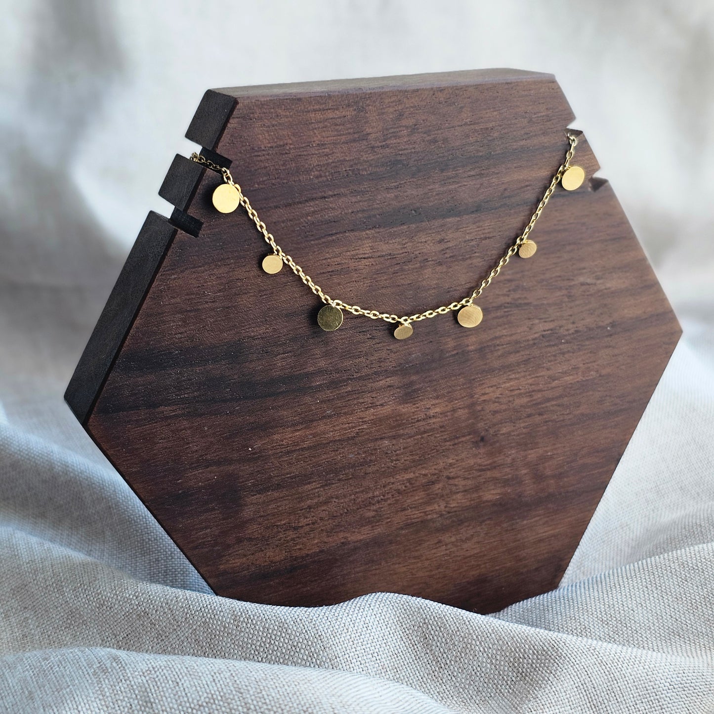 Luxe Tassel Disc Necklace