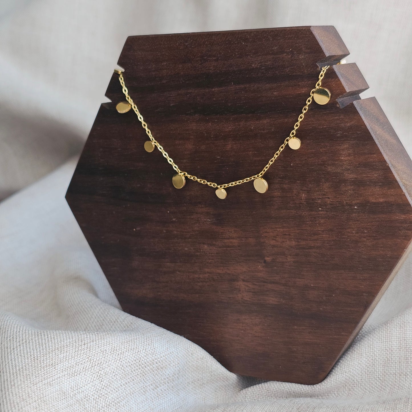 Luxe Tassel Disc Necklace
