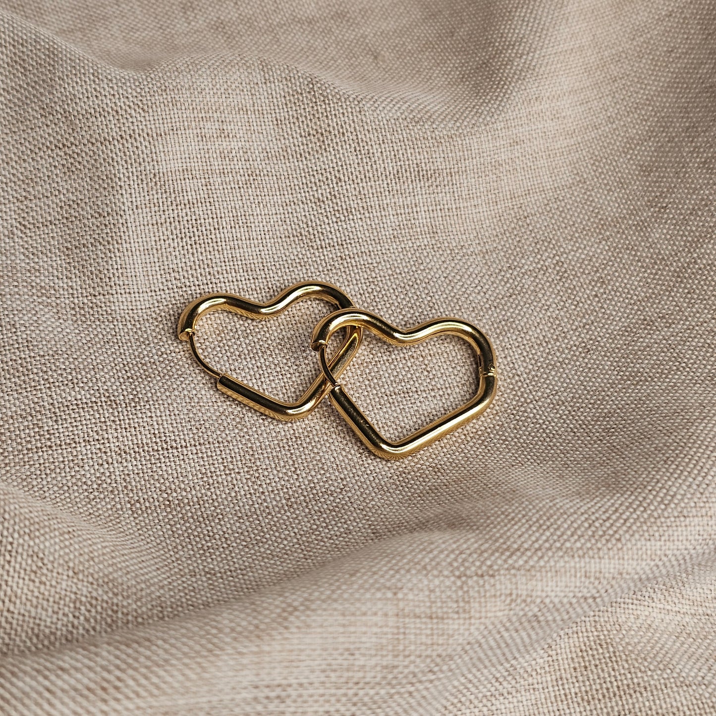 Heart of Gold Hoops