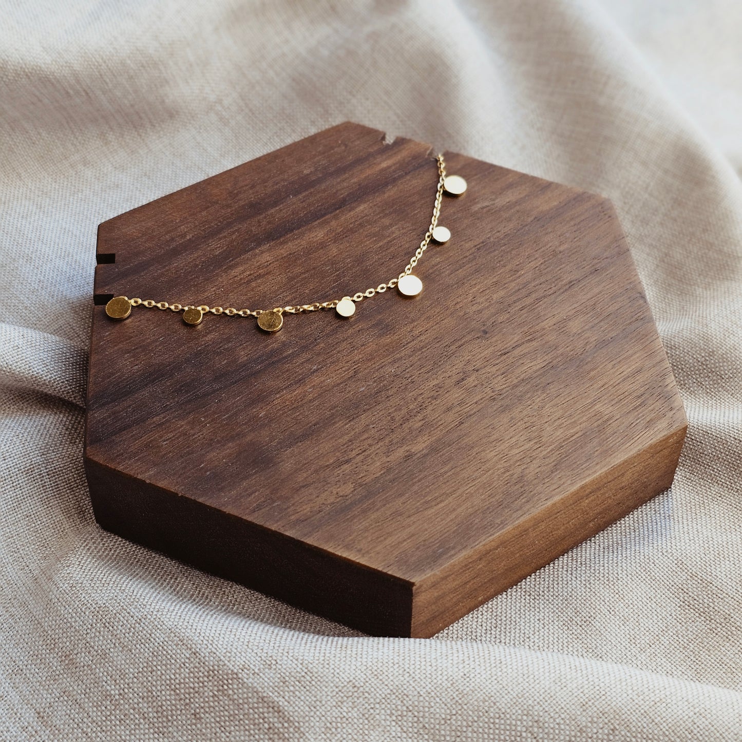 Luxe Tassel Disc Necklace