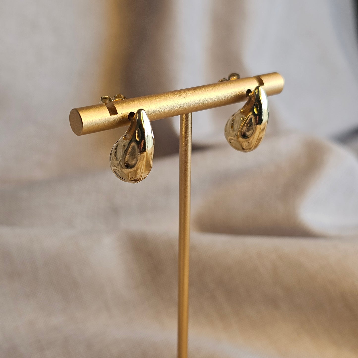 Molten Teardrop Studs