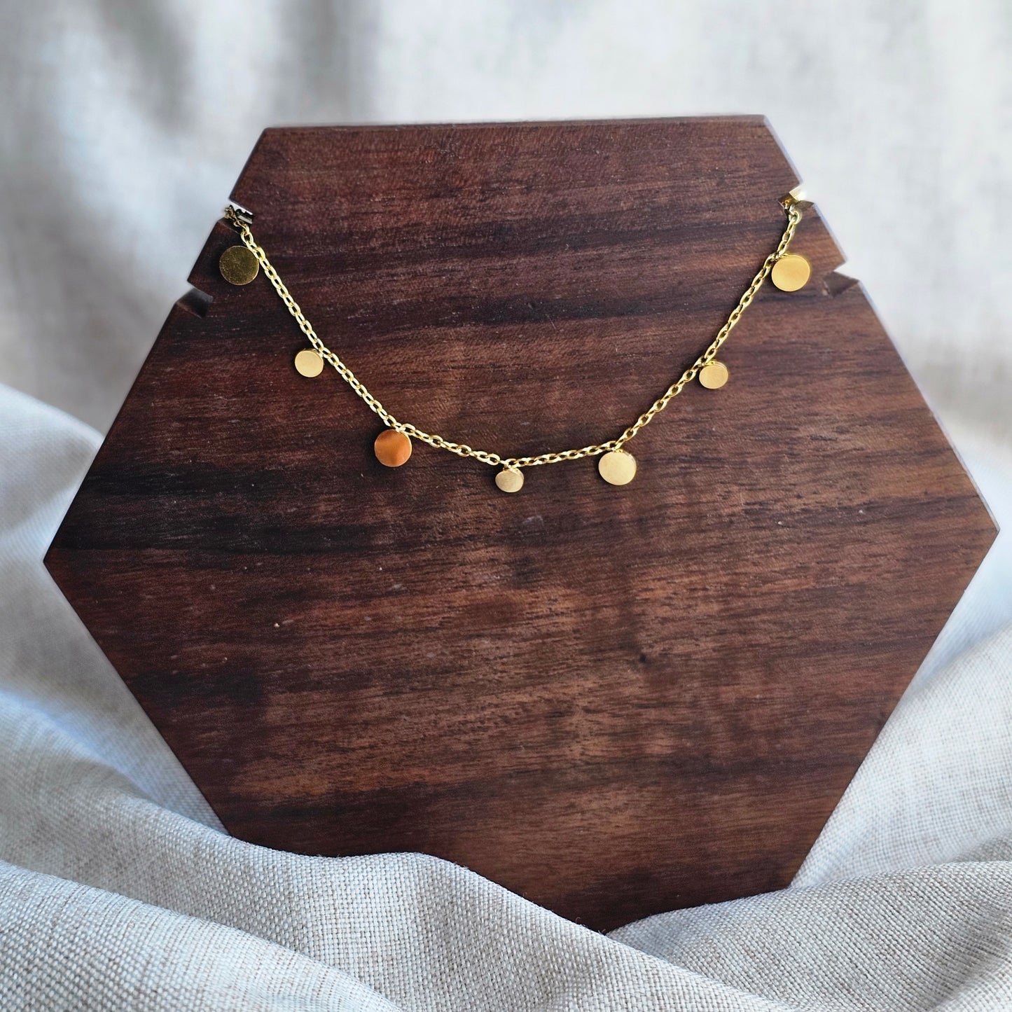 Luxe Tassel Disc Necklace