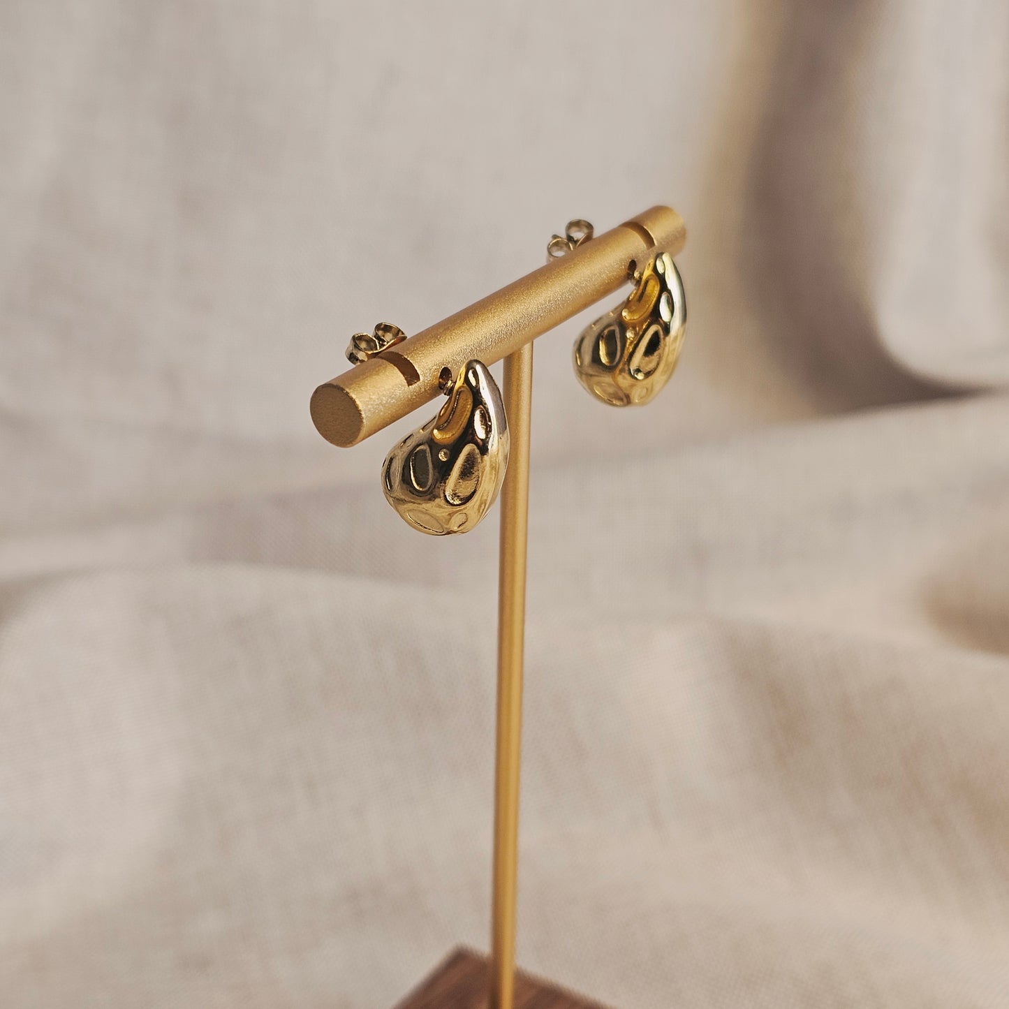Molten Teardrop Studs