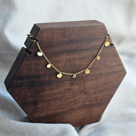 Luxe Tassel Disc Necklace
