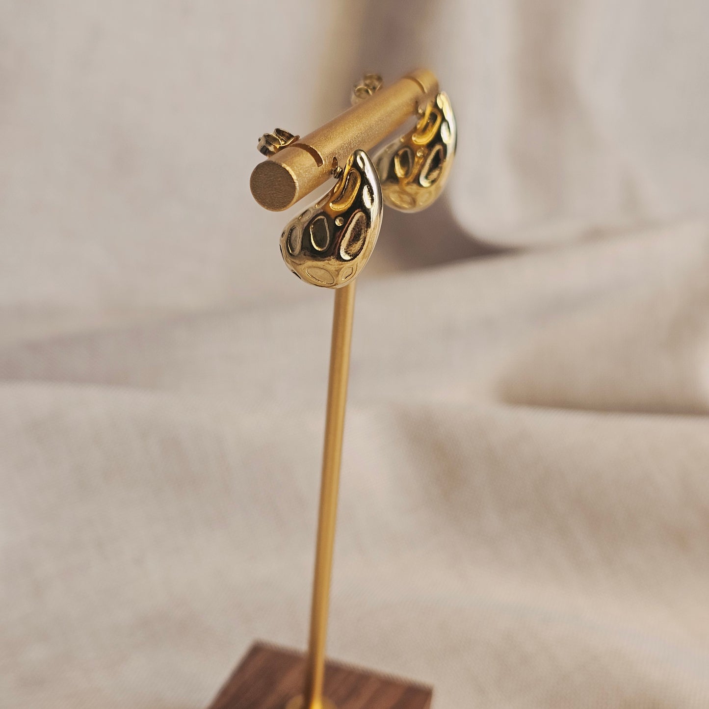 Molten Teardrop Studs